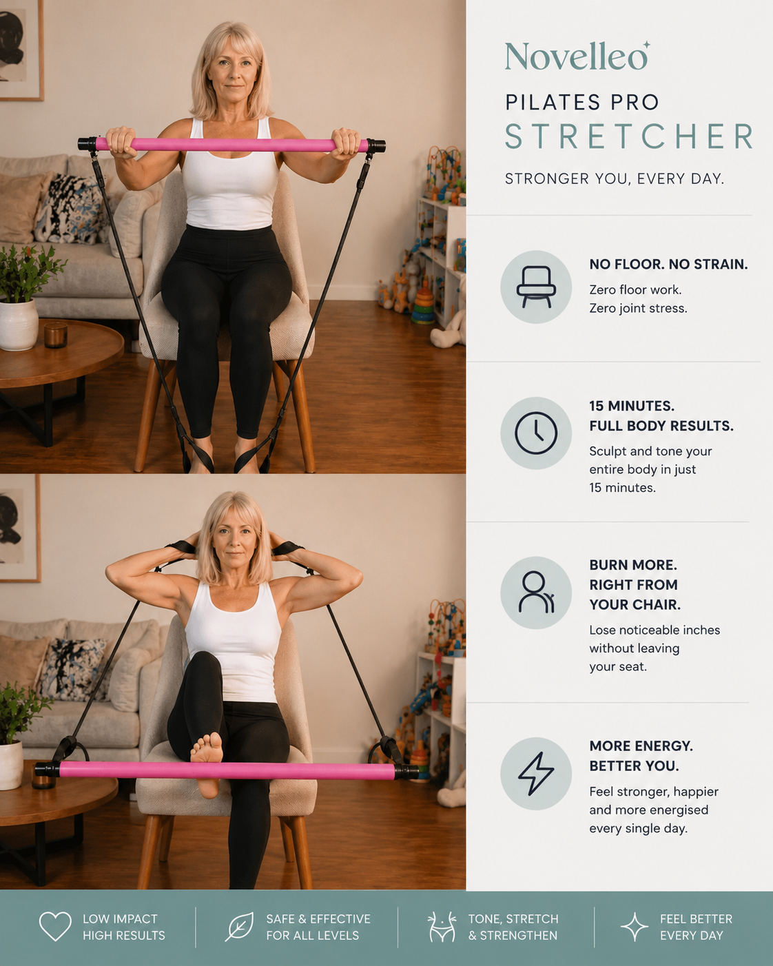 Novelleo Pilates Pro Stretcher
