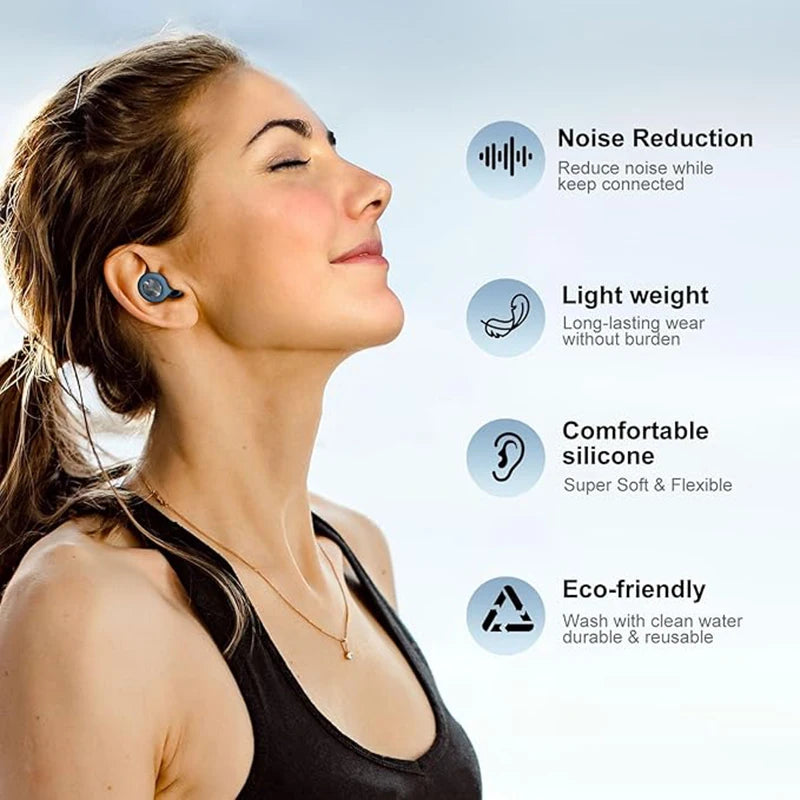 Silicone Ear Plugs Sleeping Earplugs Noise Reduction Waterproof