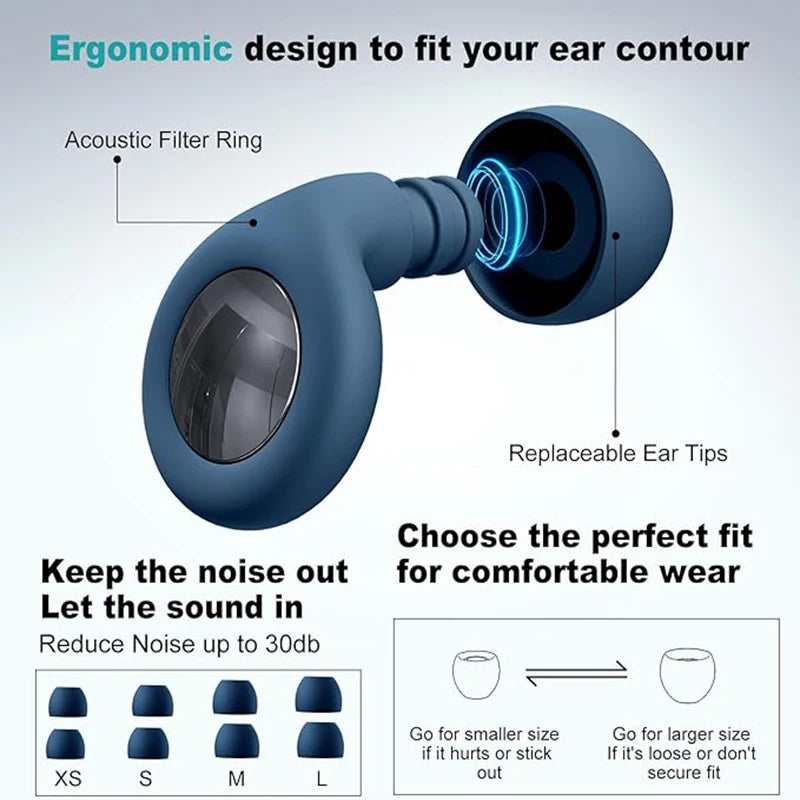 Silicone Ear Plugs Sleeping Earplugs Noise Reduction Waterproof
